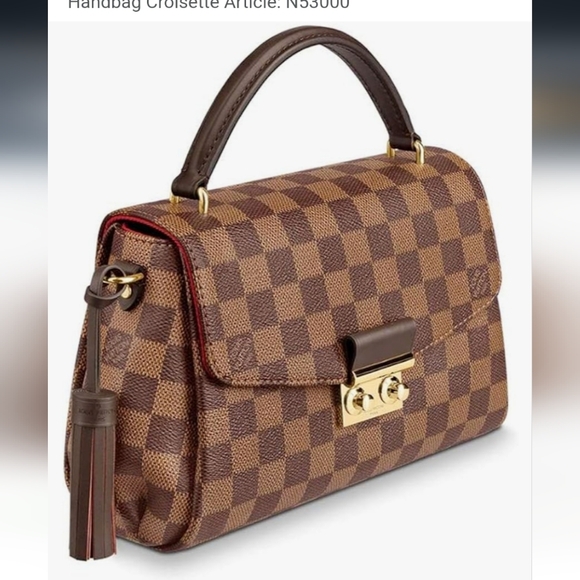 Brown Checkered Handbag - Picture 1 of 7